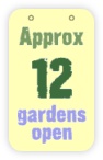  approx 12 gardens open 