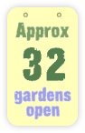  approx 32 gardens open 